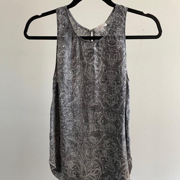 Wilfred 100% Silk Loose Tank Top with Pattern - Picture 1 of 3
